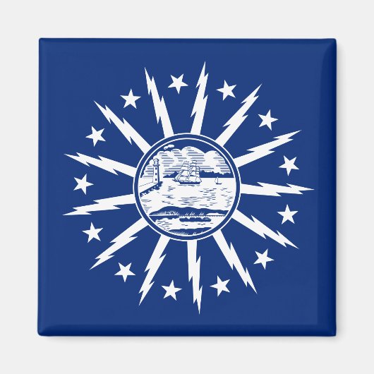 Aimant Drapeau de Buffalo (Ville de l'État de New York) (Devant)