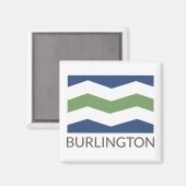 Aimant Drapeau de Burlington, Vermont (Recto/Verso)