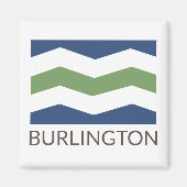 Aimant Drapeau de Burlington, Vermont (Devant)