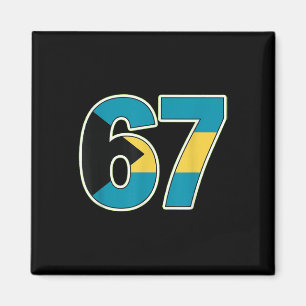 Aimant Drapeau de Byhamas Numéro 67 Hommage