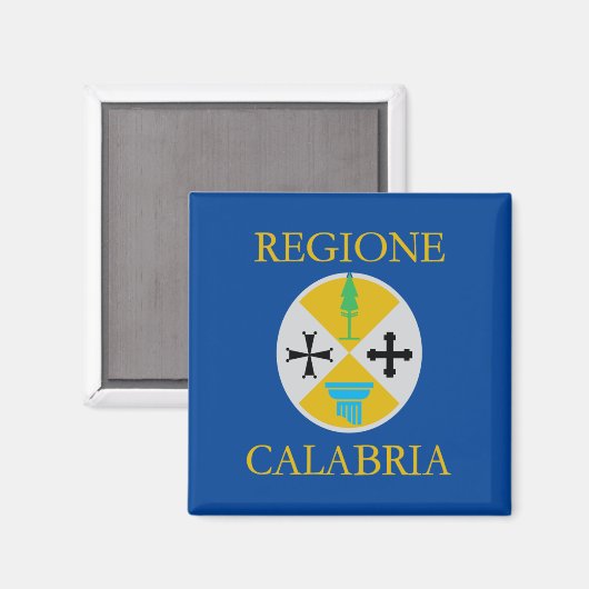 Aimant Drapeau de Calabre (Italie) (Recto/Verso)