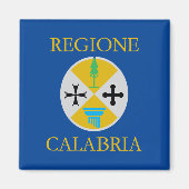Aimant Drapeau de Calabre (Italie) (Devant)