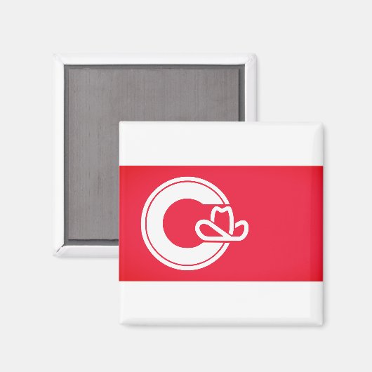 Aimant Drapeau de Calgary, CANADA (Recto/Verso)