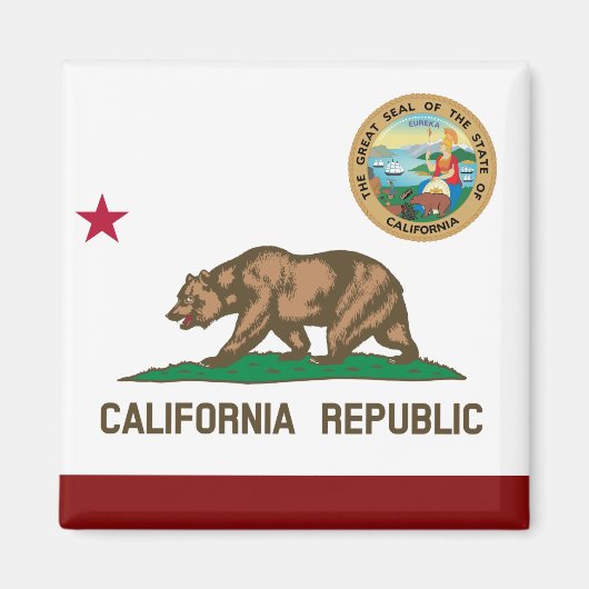Aimant Drapeau de Californie (Devant)