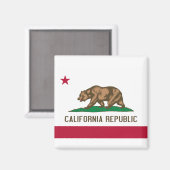 Aimant Drapeau de Californie (Recto/Verso)