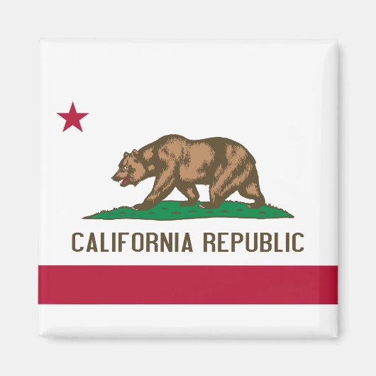 Aimant Drapeau de Californie (Devant)
