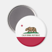 Aimant Drapeau de Californie (Recto/Verso)