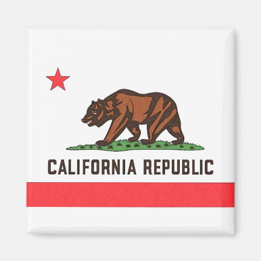 AIMANT DRAPEAU DE CALIFORNIE (Devant)