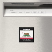 Aimant Drapeau de Californie et Slogan (In Situ (Lave-vaisselle))