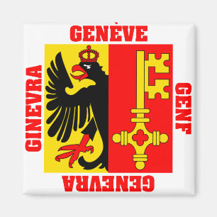 Aimant Drapeau de canton de Genève Suisse