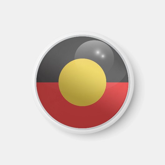 Aimant Drapeau de cercle brillant aborigène (Devant)