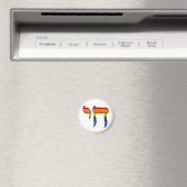 Aimant Drapeau de Chai Pride Rainbow (In Situ (Lave-vaisselle))