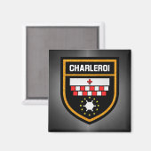 Aimant Drapeau de Charleroi (Recto/Verso)
