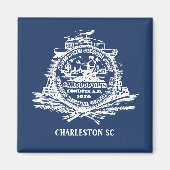 Aimant Drapeau de Charleston, Caroline du Sud (Devant)