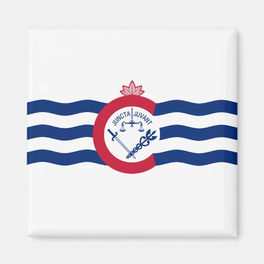 Aimant Drapeau de Cincinnati (Ohio) (Devant)