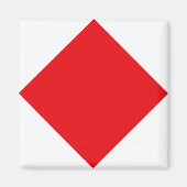 Aimant Drapeau de code de signaux "F" (Foxtrot) (Devant)