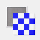 Aimant Drapeau de code de signaux "N" (novembre) (Recto/Verso)