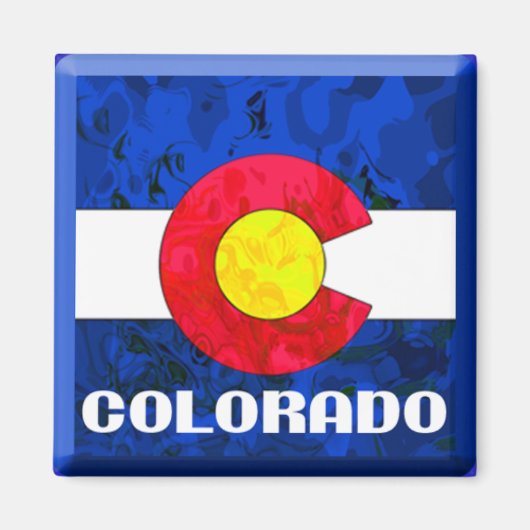 AIMANT DRAPEAU DE COLORADO (Devant)