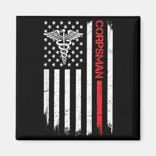 Aimant Drapeau de corps patriotique Vétéran militaire Dia