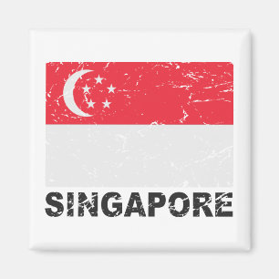 Aimant Drapeau de cru de Singapour