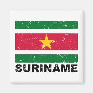 Aimant Drapeau de cru du Surinam