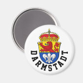 Aimant Drapeau de Darmstadt, Allemagne (Recto/Verso)