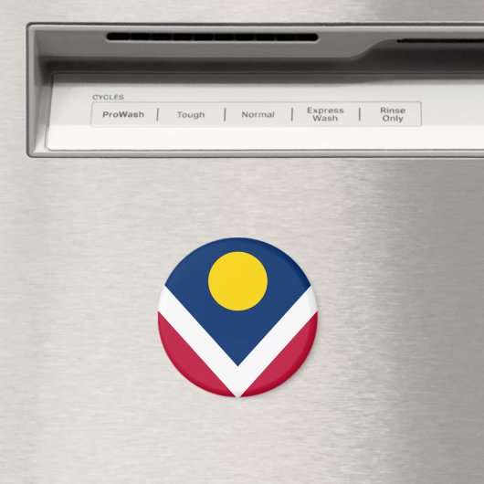 Aimant Drapeau de Denver, Colorado (In Situ (Lave-vaisselle))