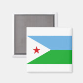 Aimant Drapeau de Djibouti (Recto/Verso)
