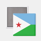 Aimant Drapeau de Djibouti (Recto/Verso)