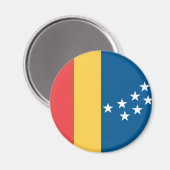 Aimant Drapeau de Durham, Caroline du Nord (Recto/Verso)