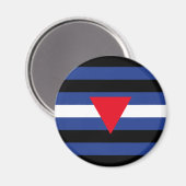 Aimant Drapeau de fierté cuir queer (Recto/Verso)