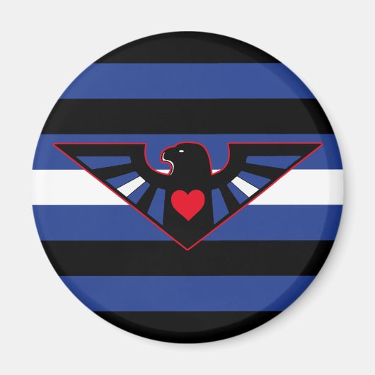 Aimant Drapeau de fierté d'aigle en cuir (Devant)