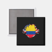 Aimant Drapeau de fierté de Colombie Drapeau national col (Recto/Verso)