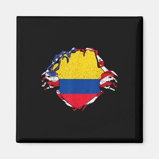 Aimant Drapeau de fierté de Colombie Drapeau national col (Devant)