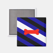 Aimant Drapeau de fierté de jeu de chiots de SlipperyJoe (Recto/Verso)