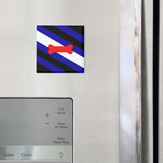 Aimant Drapeau de fierté de jeu de chiots de SlipperyJoe (In situ (réfrigérateur))