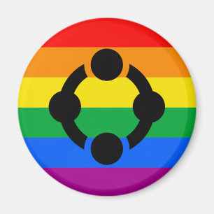 Aimant Drapeau de fierté de niche arc-en-ciel