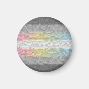 Aimant Drapeau de fierté Demifluid Abstrait Groovy Boho T