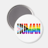 Aimant Drapeau de fierté d'inclusivité humaine (Recto/Verso)