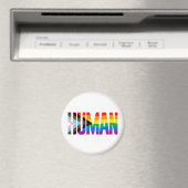 Aimant Drapeau de fierté d'inclusivité humaine (In Situ (Lave-vaisselle))