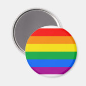 Aimant Drapeau de fierté gay traditionnel (Recto/Verso)