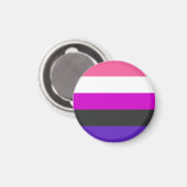 Aimant Drapeau de fierté genderfluid (Recto/Verso)