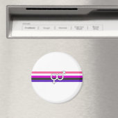 Aimant Drapeau de fierté genderfluid (In Situ (Lave-vaisselle))