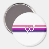 Aimant Drapeau de fierté genderfluid (Recto/Verso)