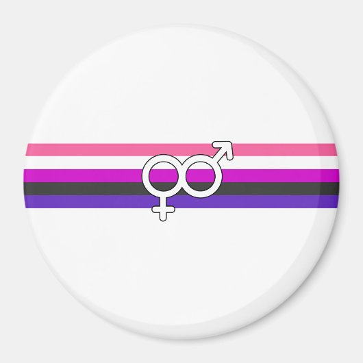 Aimant Drapeau de fierté genderfluid (Devant)