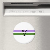 Aimant Drapeau de fierté genderqueer (In Situ (Lave-vaisselle))