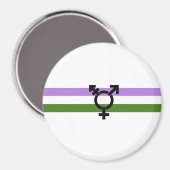 Aimant Drapeau de fierté genderqueer (Recto/Verso)