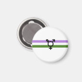 Aimant Drapeau de fierté genderqueer (Recto/Verso)