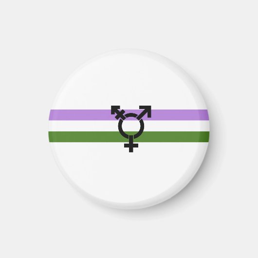 Aimant Drapeau de fierté genderqueer (Devant)