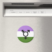 Aimant Drapeau de fierté genderqueer (In Situ (Lave-vaisselle))